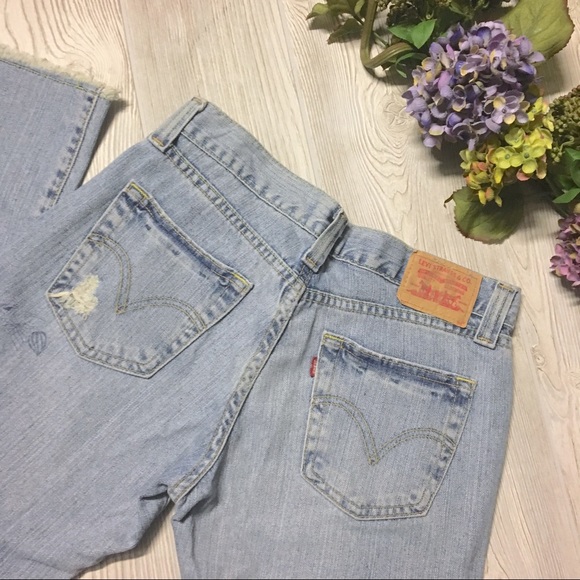 Levi's Denim - Vintage Destroyed Levi's sketched Jeans Size 5